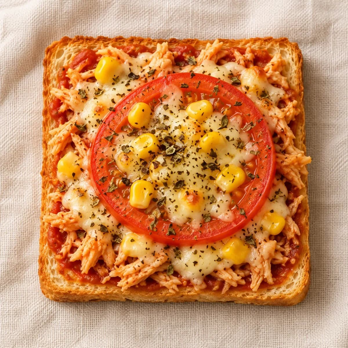 A pizza de pão sem cebola